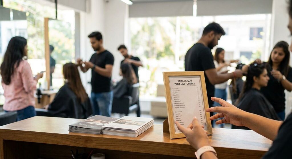 How much do unisex salon packages cost in Chennai?