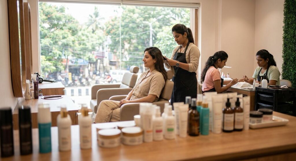 How much does a full beauty salon package cost in Chennai?
