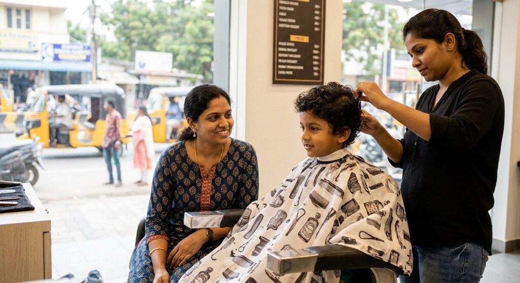 How much does a kids haircut cost in Chennai?